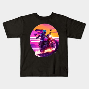 ride bike motor Kids T-Shirt